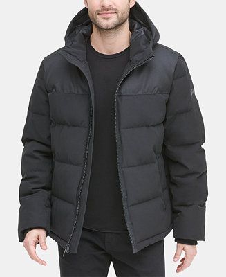 DKNY Men's Mixed-Media Puffer Coat, Created for Macy's  & Reviews - Coats & Jackets - Men - Macy'... | Macys (US)