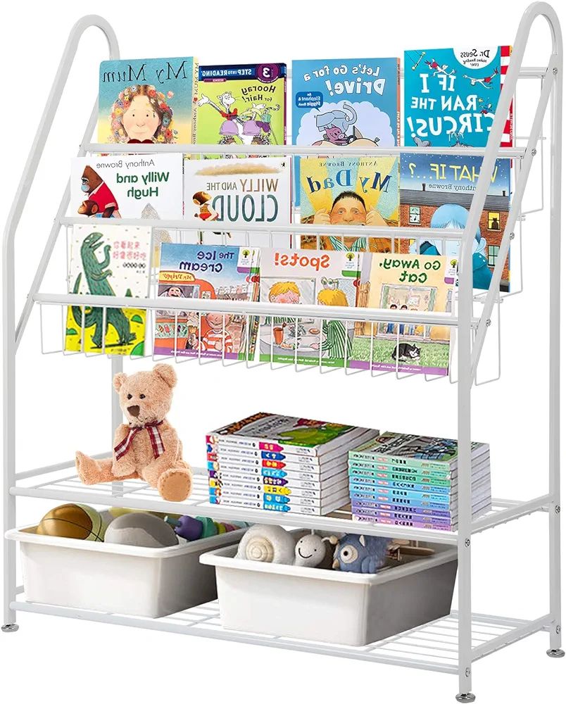 Olebes Kids Book Rack, 5 Tier Children Bookshelf for Kid Books Toys Storage, Kids Display Storage... | Amazon (CA)