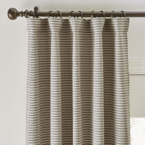 Alder Striped Drapery Panel - Brown | Ballard Designs, Inc.