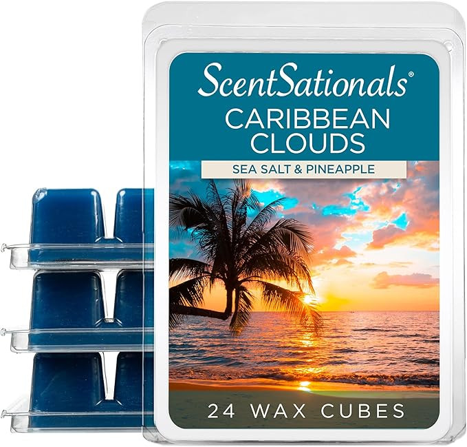 Scentsationals Wax Melts, Wax Cubes Strong Scent - Caribbean Clouds - Long Lasting Scented Wax Me... | Amazon (US)