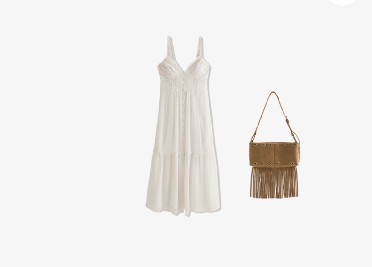 Bra free midi dress
Outfit idea
Spring outfit
Date night 
Vacation outfit 