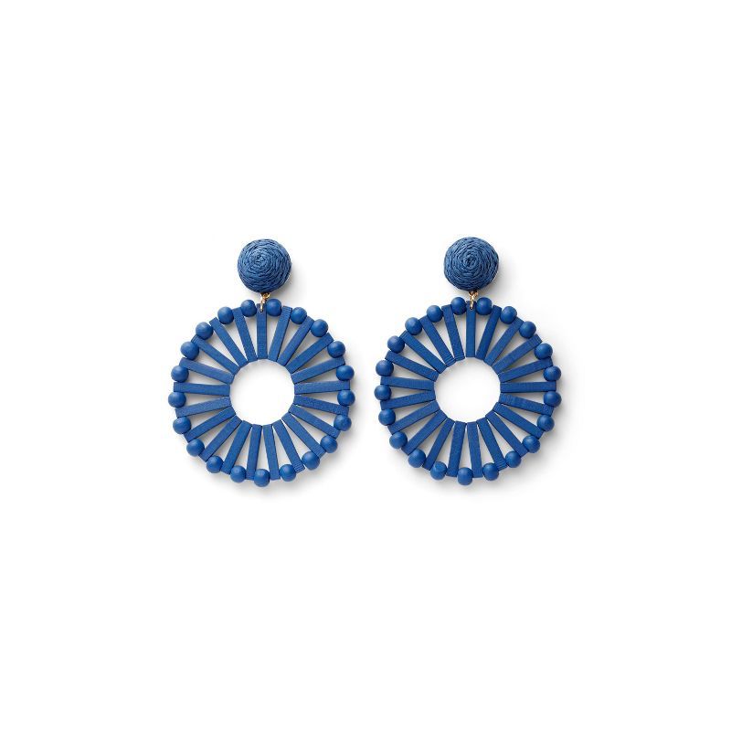 Woven Circular Drop Earrings - Tabitha Brown for Target Blue | Target