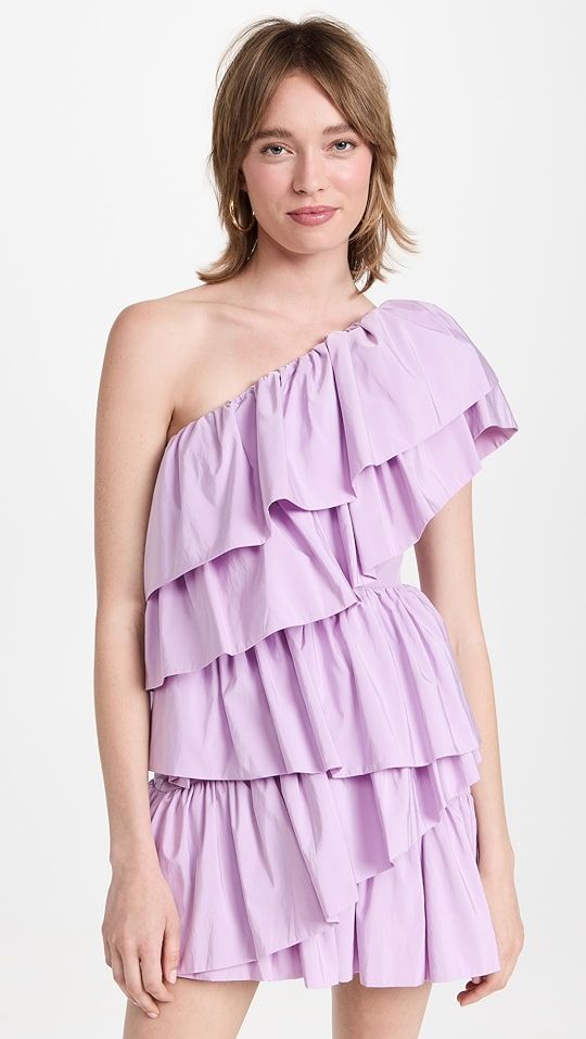 endless rose One-Shoulder Ruffled Mini Dress | SHOPBOP | Shopbop