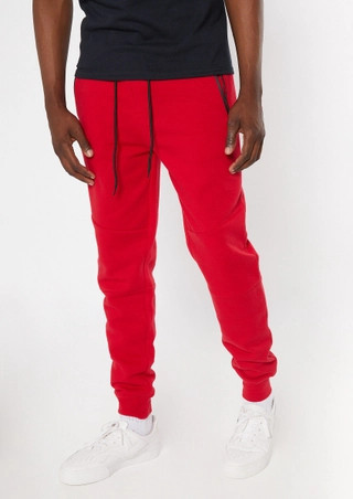 Red Zipper Pocket Athletic Joggers | rue21