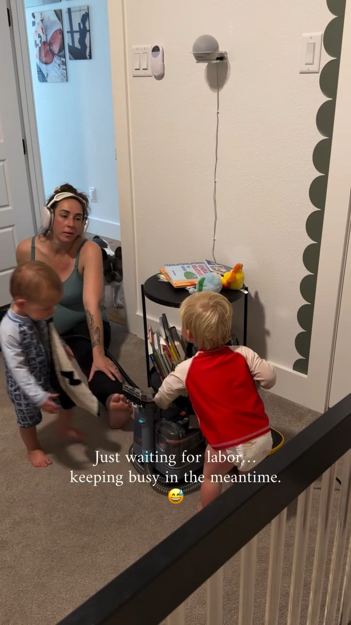 Blowing past my due date today… and somehow I convinced myself that one more deep clean was exactly what needed to happen. 😅

The twins were very committed to quality control.

We stay busy while we wait to meet baby brother. 💙

Drop your guess below:
🩵 Today
✨ This weekend
🇺🇸 Next week (hoping for Fourth of July!) 

I’m starting to think he likes his current accommodations. 😂
#twinmom #pregnant #pregnancy #momof3 #momlife