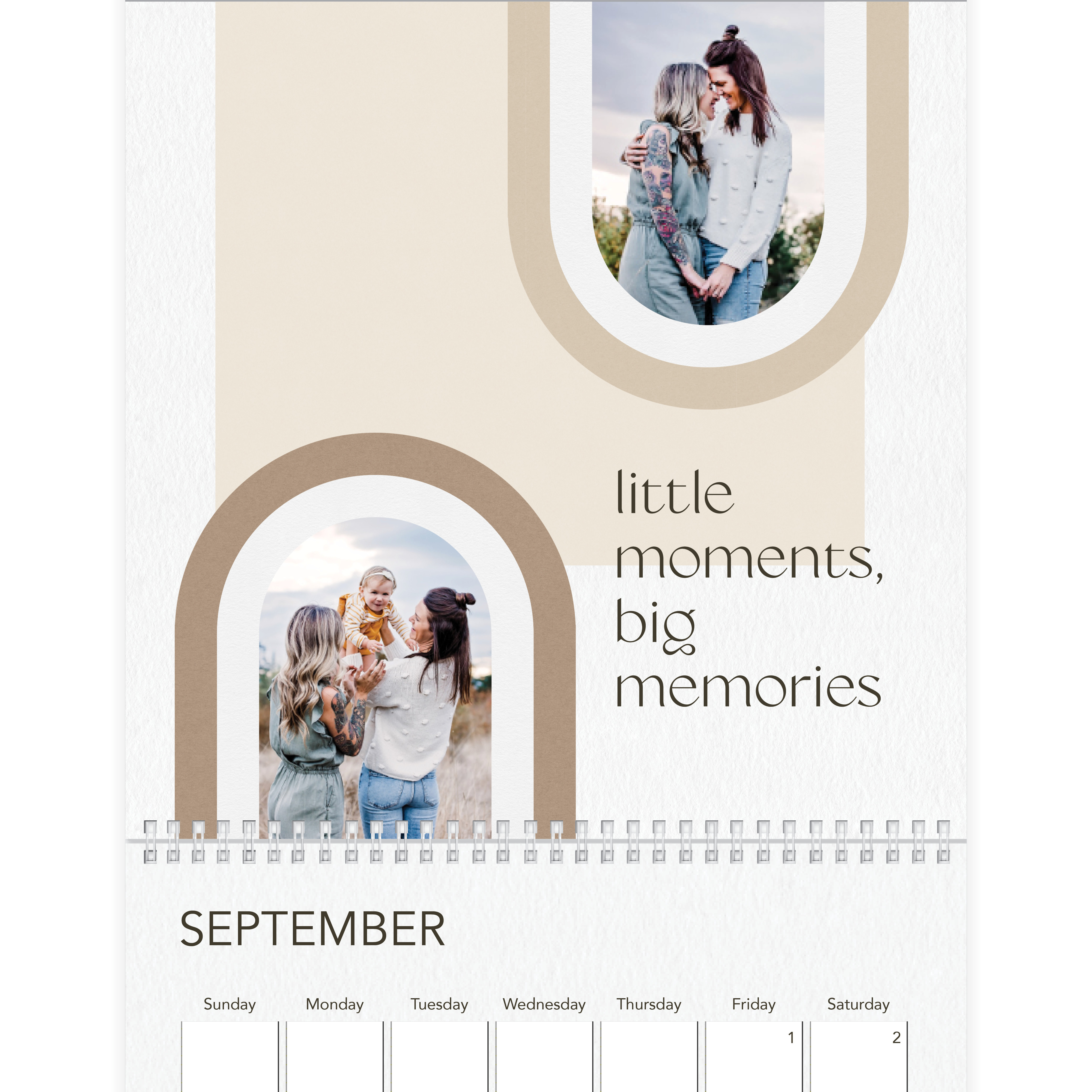Modern Light Neutrals Wall Calendar Wall Calendar | Shutterfly