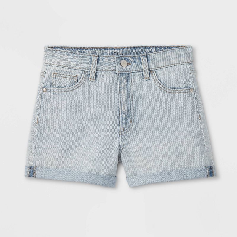 Girls' Rolled Hem Mid-Rise Jean Shorts - art class™ | Target