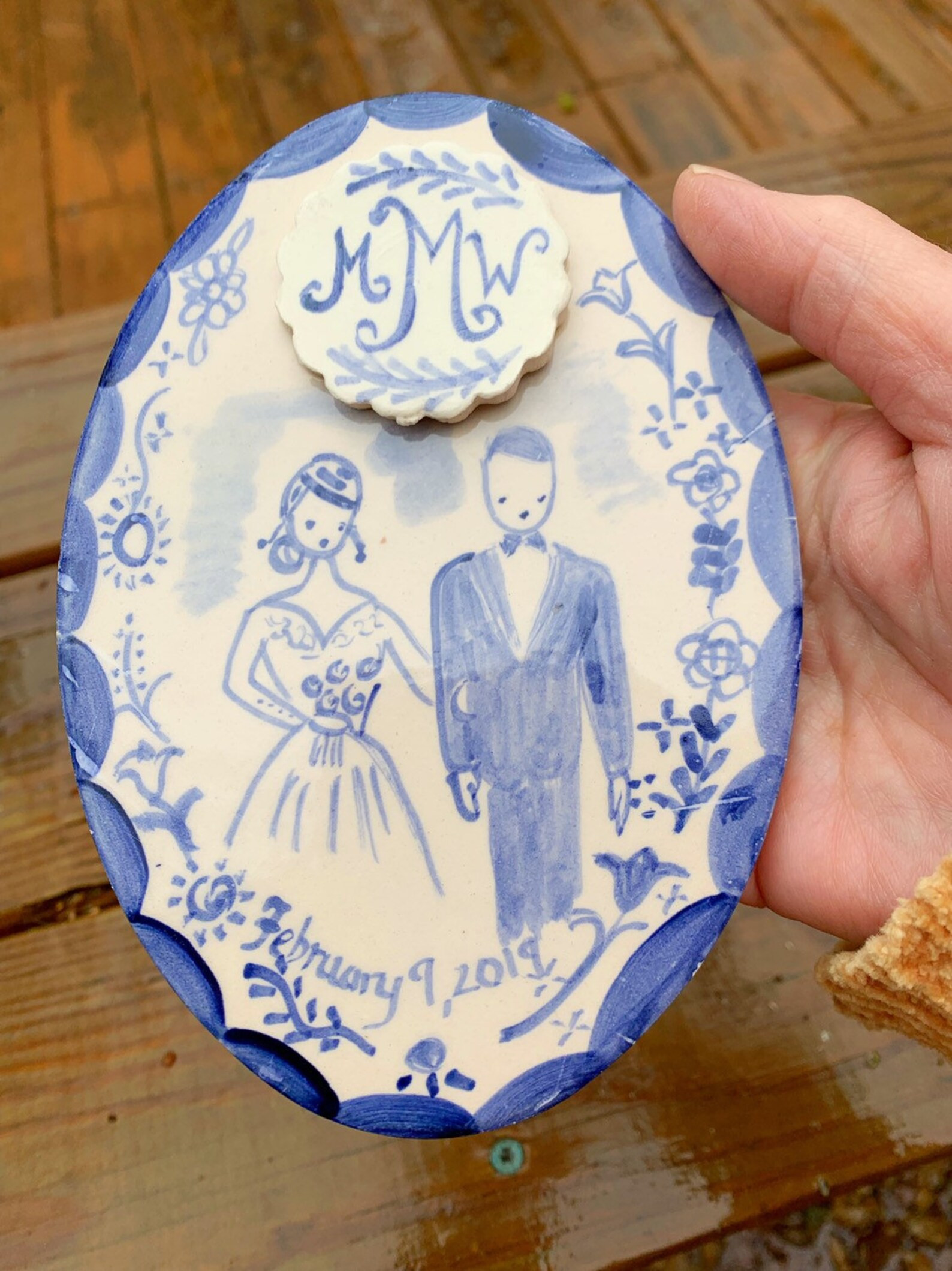 Wedding Ornament Blue and White Personalized Wedding Ornament - Etsy | Etsy (US)