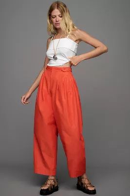 Maeve Utility Barrel Trouser Pants | Anthropologie (US)