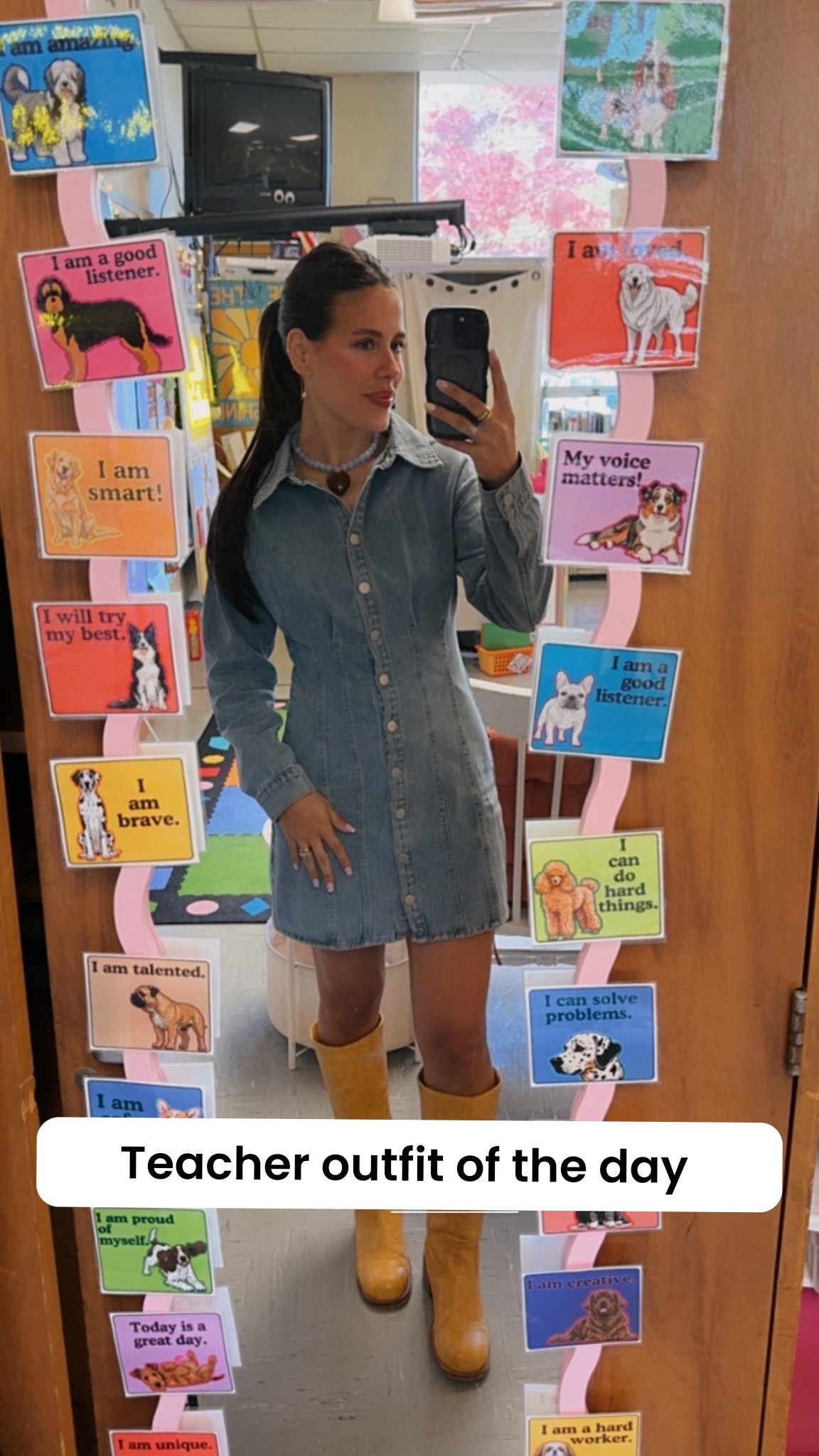 Love a denim dress & boots moment! The dress is older but I linked some similar ones! 

#LTKWorkwear #LTKootd