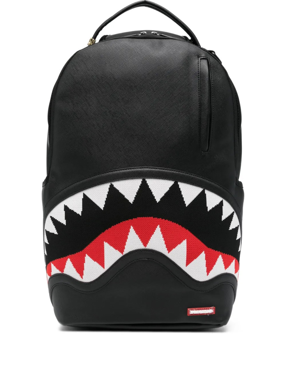 Sprayground shark-mouth knitted backpack - Black | Farfetch Global