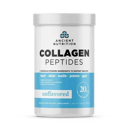 Collagen Peptides by Ancient Nutrition, Collagen Peptides Powder, Unflavored Hydrolyzed Collagen, Supports Healthy Skin, Joints, Gut, Keto and Paleo Friendly, 14 Servings, 20g Collagen per Serving | Walmart (US)