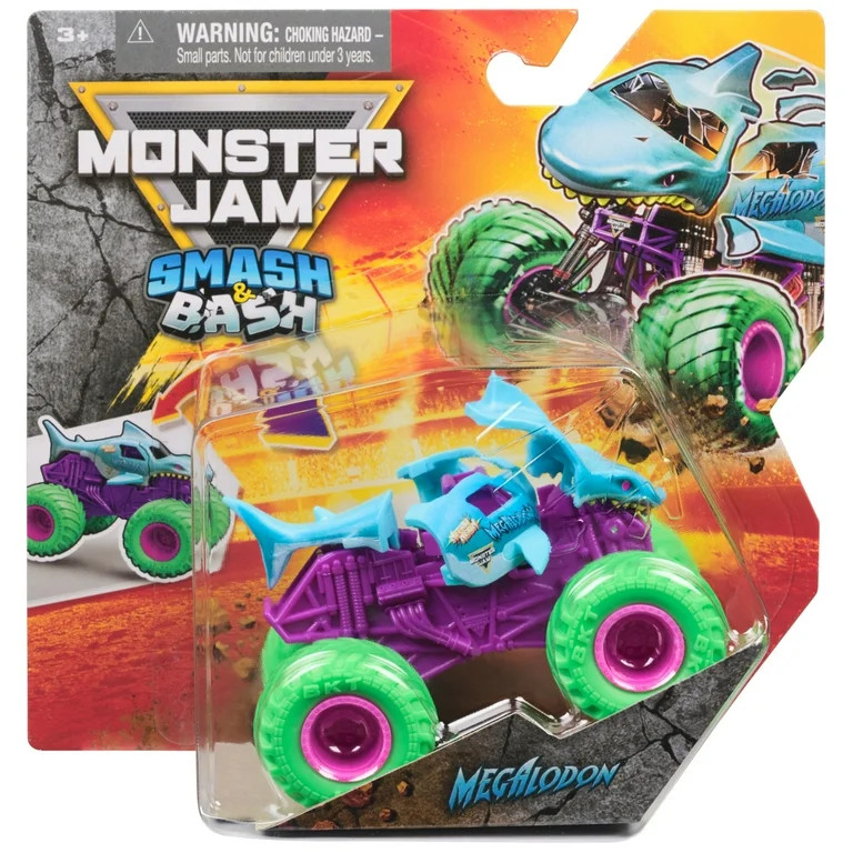 Monster Jam Smash & Bash Megalodon, 1:64 Scale | Walmart (US)