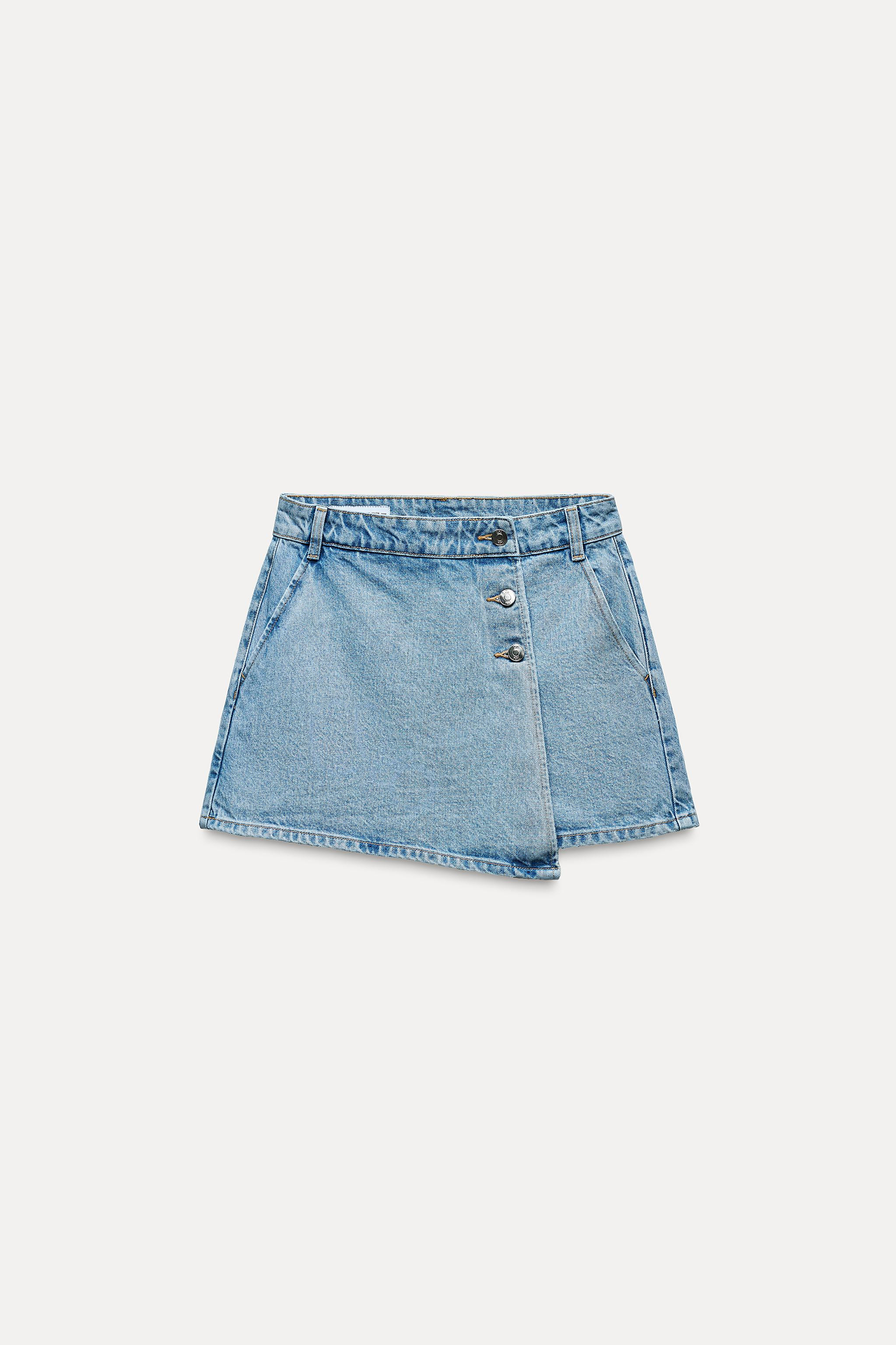 DENIM WRAP SKORT Z1975 | Zara US