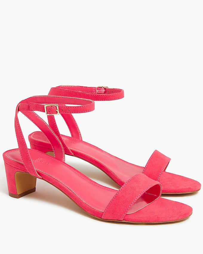 Sueded strappy-heel sandals | J.Crew Factory