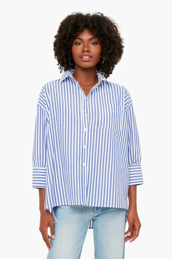 Denim Stripe Adair Boyfriend Shirt | Tuckernuck (US)
