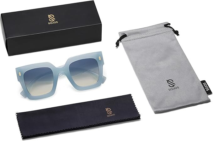 SOJOS Vintage Oversized Square Sunglasses for Women,Retro Womens Luxury Big Large Sun Glasses UV4... | Amazon (US)
