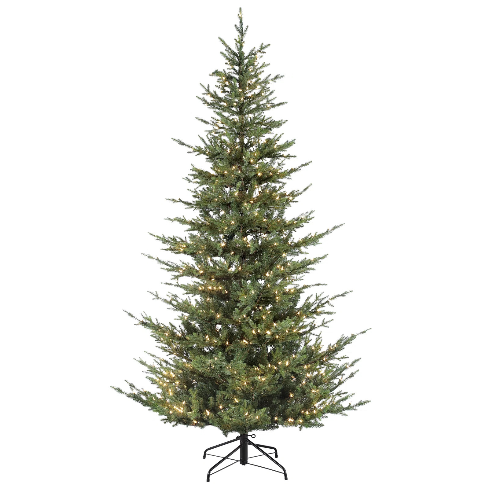 The Holiday Aisle® Green Fir Christmas Tree with Clear/White Lights & Reviews | Wayfair | Wayfair North America