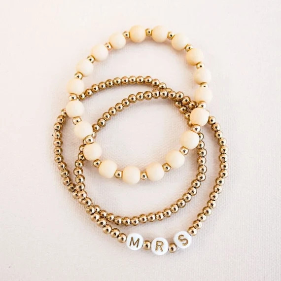 Future Mrs Gift Box Mrs Beaded Bracelet Bride to Be Gifts. - Etsy | Etsy (US)