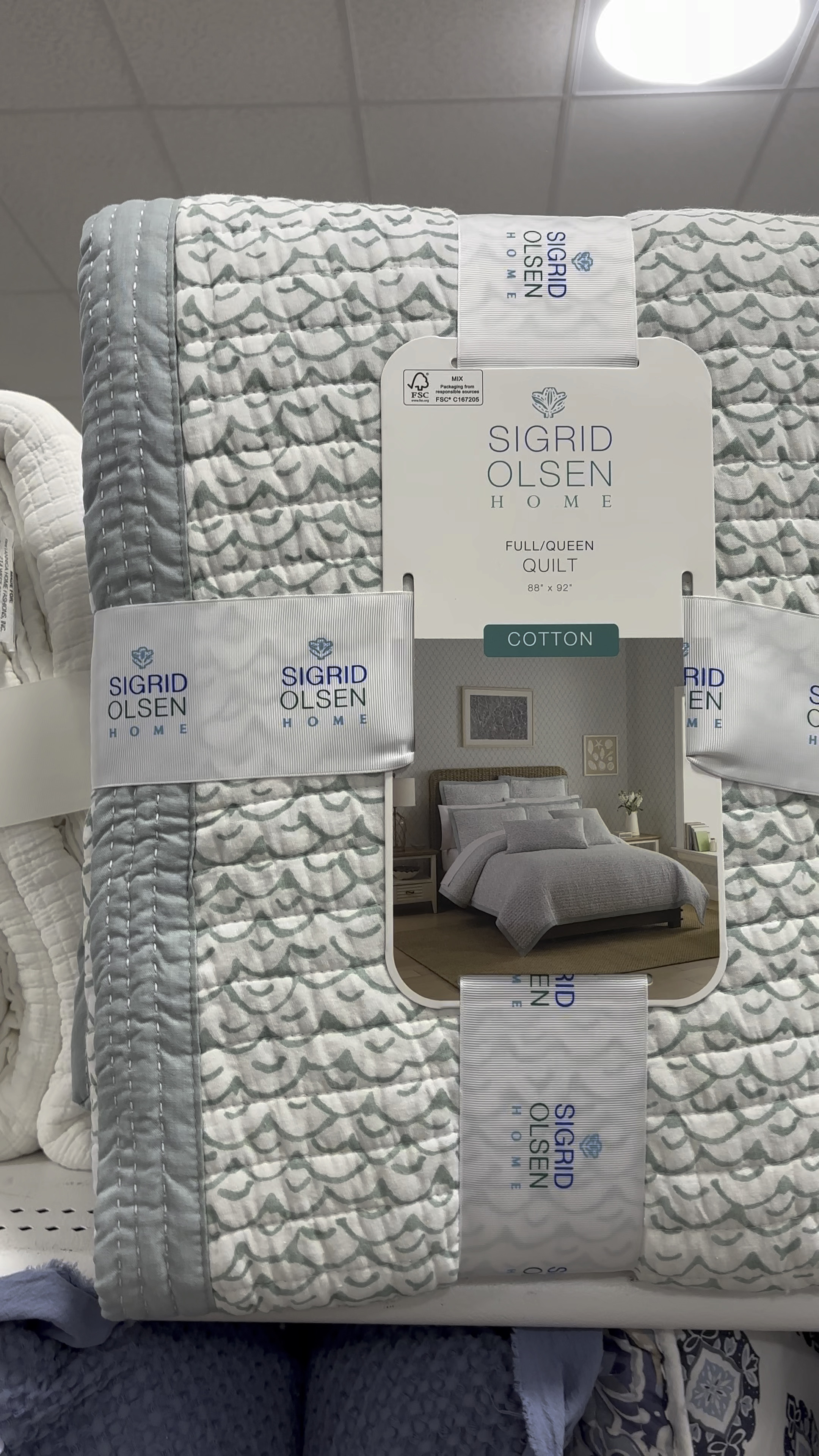The prettiest light sage green quilt 
Coastal decor 
Bedding 

#LTKstyletip #LTKsalealert #LTKfindsunder100