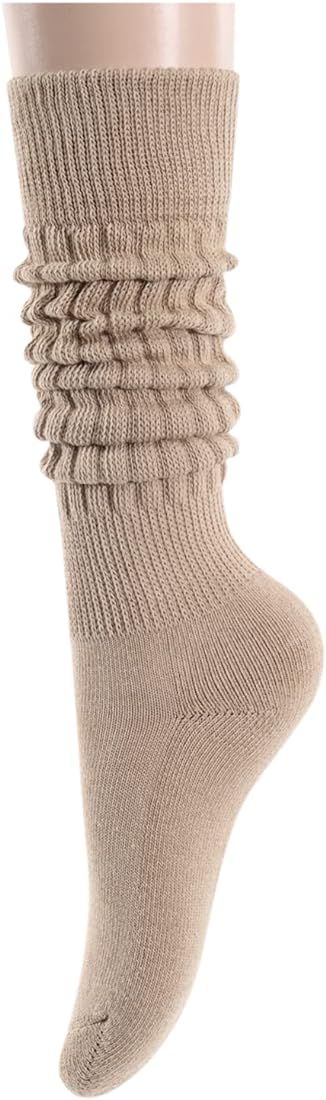 Zmart Funny Socks for Women Teen Girl, Slouch Scrunch Thick Long High Knit Socks | Amazon (US)
