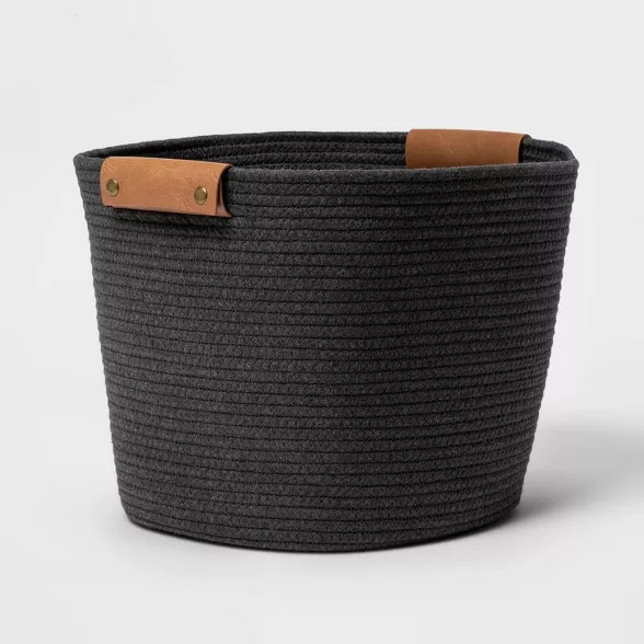 13" Medium Coiled Rope Warm Gray Charcoal - Threshold™ | Target