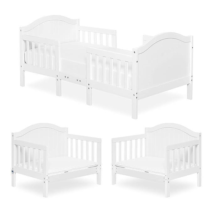 Dream On Me Portland 3 In 1 Convertible Toddler Bed in White, Greenguard Gold Certified, JPMA Cer... | Amazon (US)