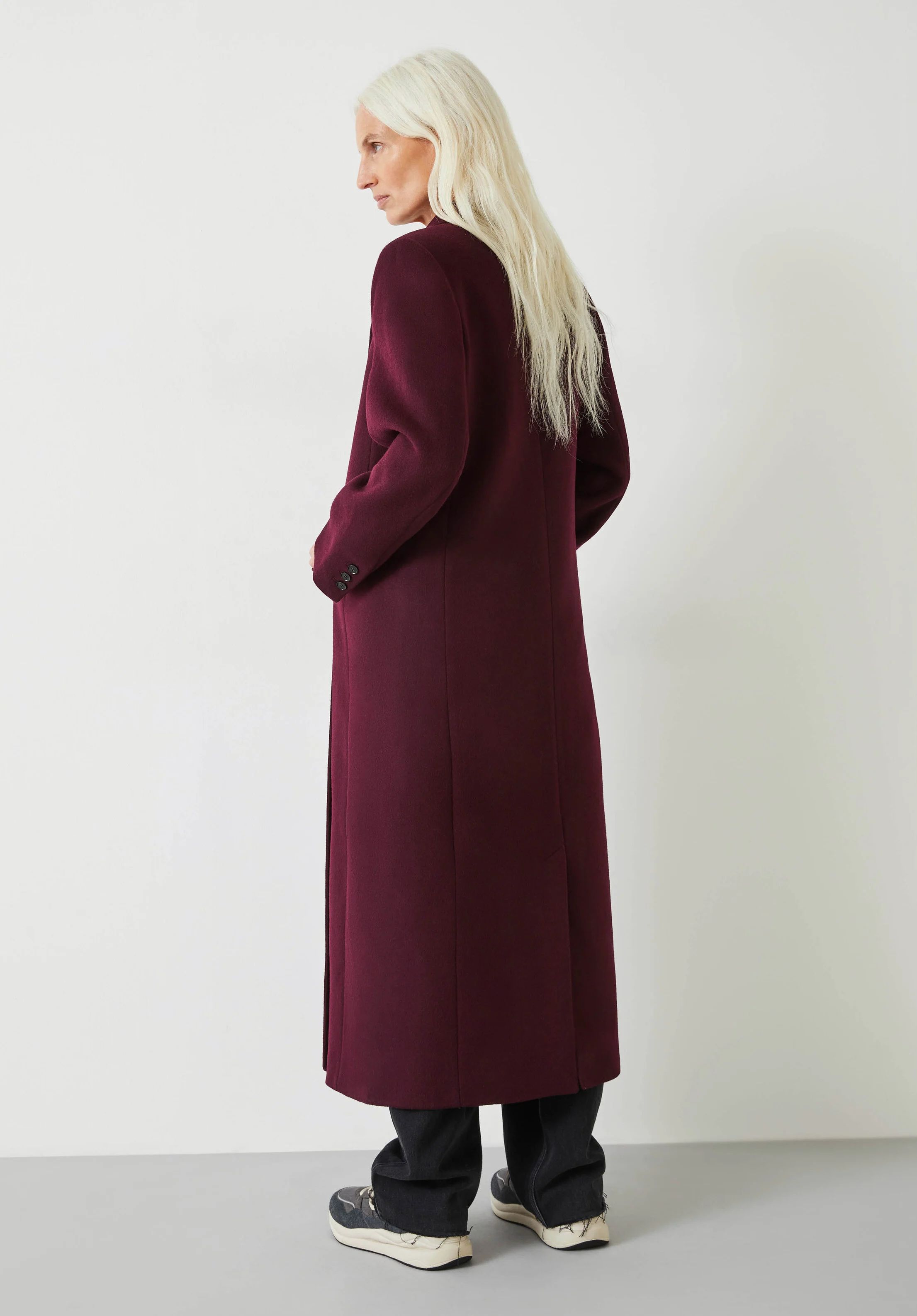 Miranda Double Breasted Wool Blend Coat | Hush UK