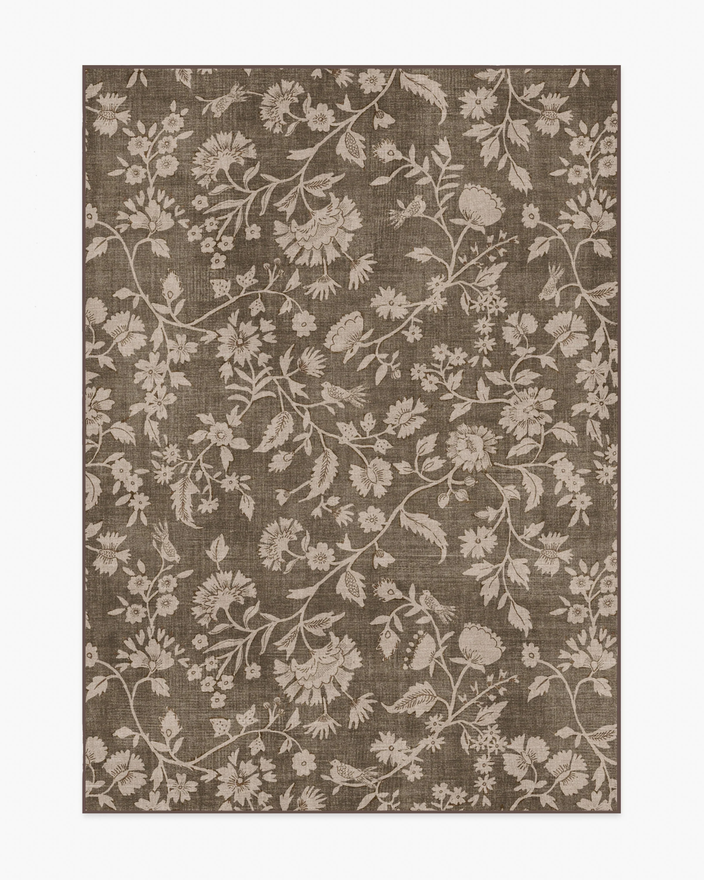 Brenna Brown & Taupe Rug | Ruggable