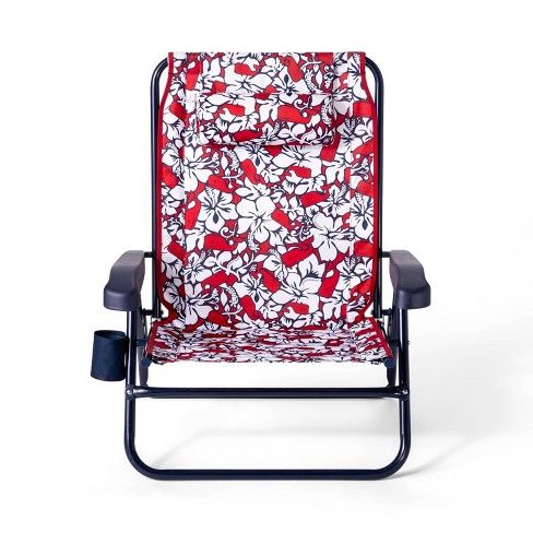 Hibiscus Whale Portable Beach Chair - Red/White - vineyard vines® for Target | Target