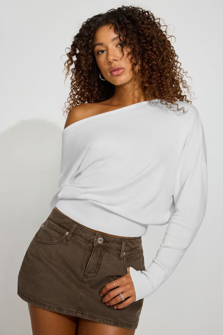 Rae Asymmetric Fine Sweater | Garage Clothing