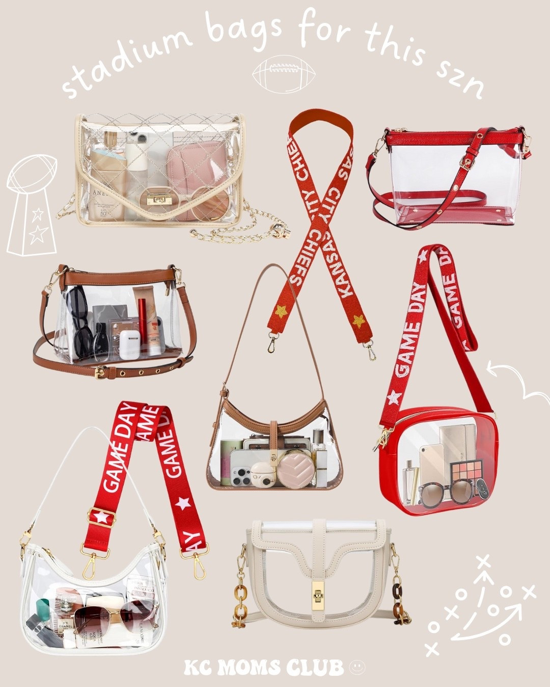 clear stadium bags for sporting events and concerts • Go Chiefs • kansas city chiefs style 

#LTKStyleTip #LTKSaleAlert #LTKFindsUnder50