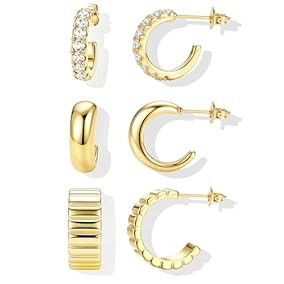 14K Gold Plated Hoop Earrings...
 | Amazon (US)