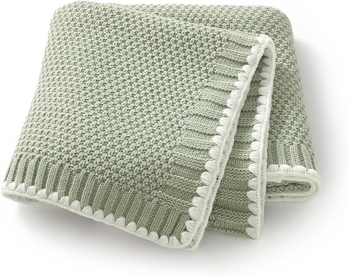 Neiwech Baby Blanket Knit Cozy Soft Lightweight Crib Stroller Nursery Receiving Swaddling Blanket... | Amazon (US)