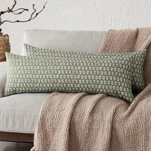 Foindtower Set of 2 Decorative Long Body Lumbar Throw Pillow Covers Neutral Modern Farmhouse Cush... | Amazon (US)