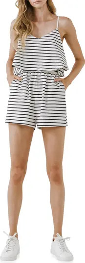 Stripe Sleeveless Romper | Nordstrom