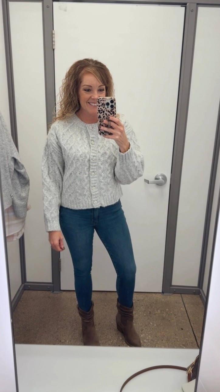 Walmart✨ new arrival / holiday outfit / Christmas outfit / holiday sweater / thanksgiving outfit / NYE

Sweater cardigan- size medium 
AE Dream jeans- size 6, short. Linking similar 
Boots- tts, linking similar 


#LTKOver40 #LTKFindsUnder50 #LTKHoliday