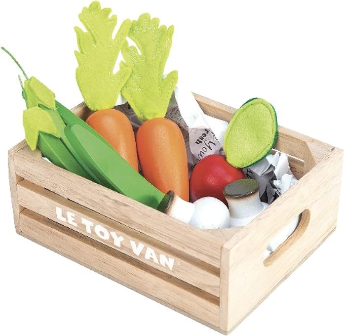 Le Toy Van Honeybake Collection Vegetables '5 A Day' Crate Set Premium Wooden Toys for Kids Ages ... | Amazon (US)
