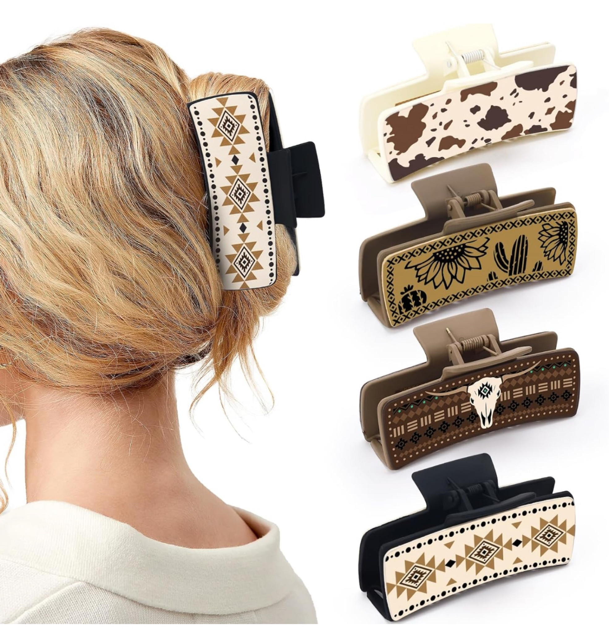 10% off 🎉

Western Leather Hair Claw Clips Sunflower Floral Square Claw Clips for Hairstyling Southwest Cow Print Cowhide Hair Accessories Large Aesthetic Western Cowgirl Stuff Gift for Women Girls

#LTKStyleTip #LTKSaleAlert