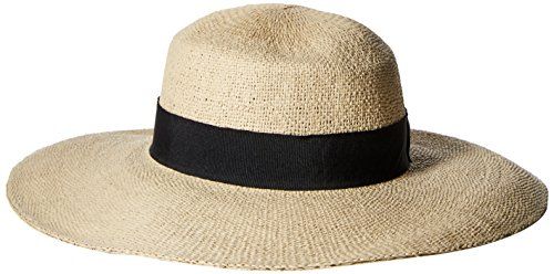 San Diego Hat Company Women's Boater Hat with Black Ribbon Trim and Bow | Amazon (US)