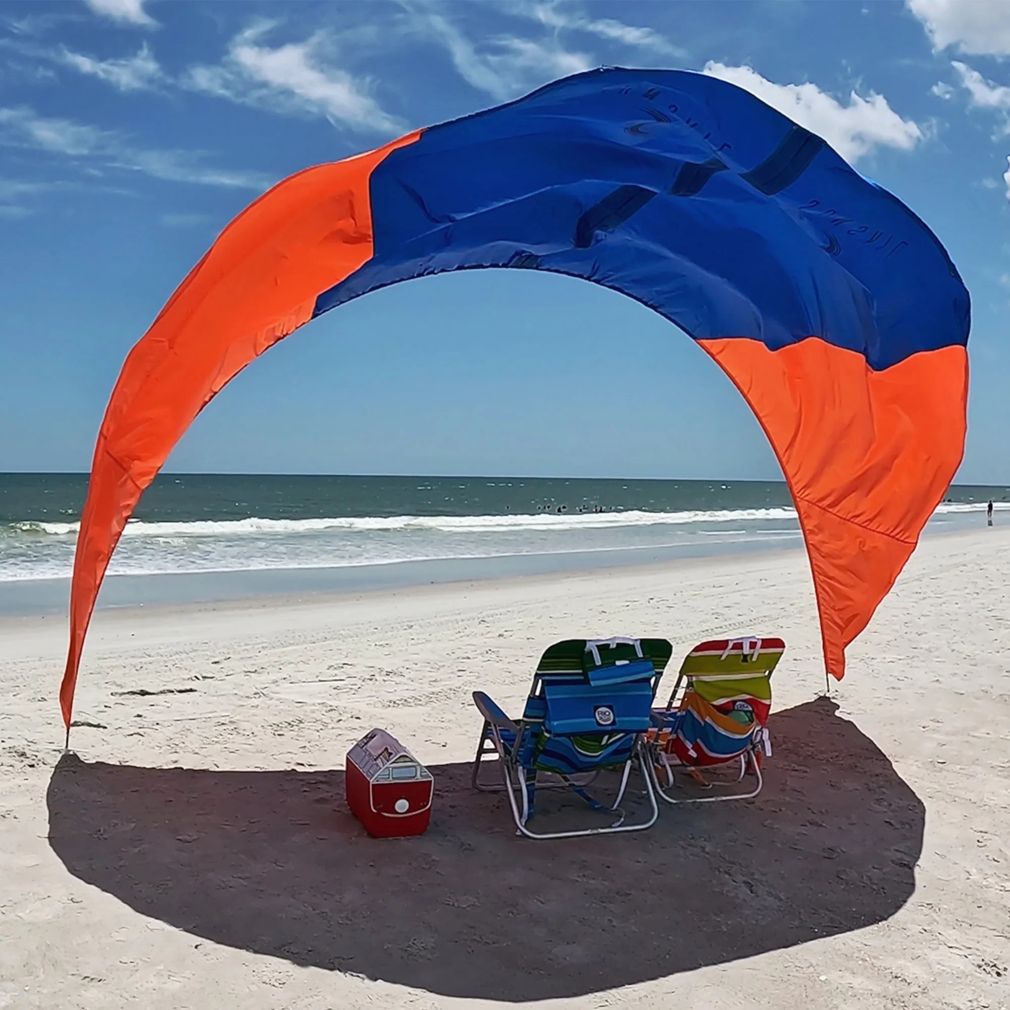 Beach Tent UV Protection Shade for 6 Adults, 120+ Sq Ft Pop Up Beach Shade, Beach Canopy Sun Prot... | Walmart (US)