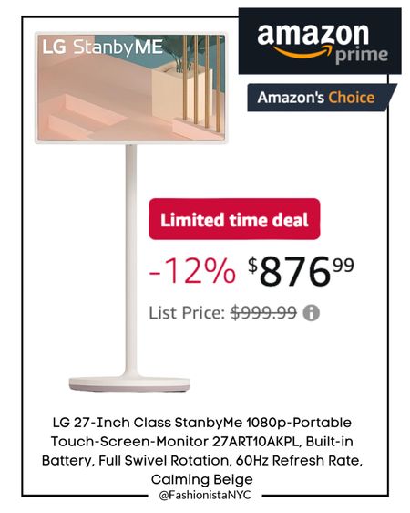 The Spring SALE at Amazon runs through March 25!!!
This TV can be easily rolled into any room in your home!! Great for watch parties!!! 🎉 

Great time to Shop + SAVE 🛍  Come Shop with me!! 🎁 Let me know in the comments what you are shopping for - I will hunt it down for you!!
Amazon Prime - Deal Days - Amazon - LG TV - Home 

Follow my shop @fashionistanyc on the @shop.LTK app to shop this post and get my exclusive app-only content! Ring my Bell 🔔 to get Sale Alerts!!!

#liketkit #LTKfamily #LTKkids #LTKU #LTKparties #LTKsalealert #LTKhome
@shop.ltk
https://liketk.it/4BuXB