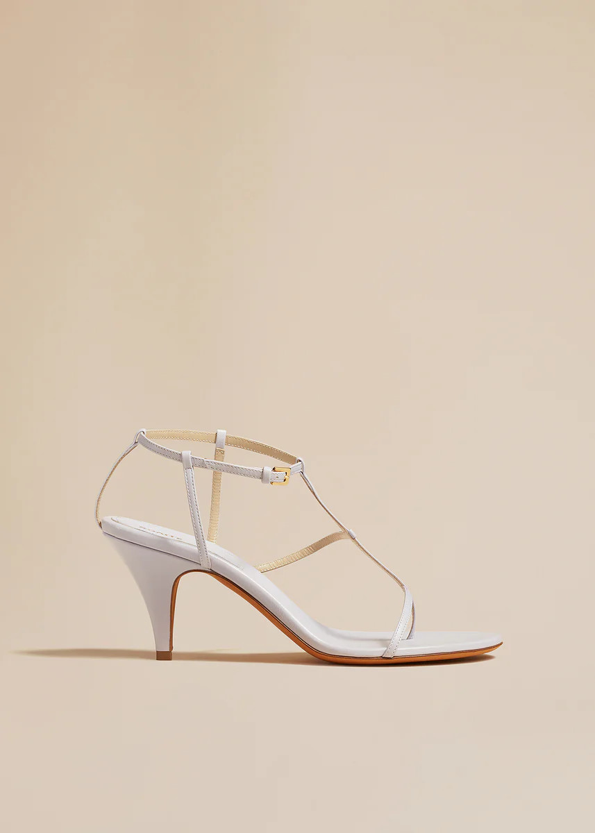 The Jones Heel Sandal in Lavender Leather | Khaite