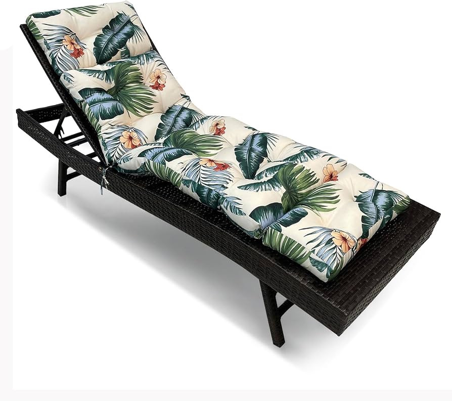 ele ELEOPTION Outdoor Chaise Lounge Cushions Seat Cushion 71 x 20 x 4 inch Waterproof Thickened P... | Amazon (CA)