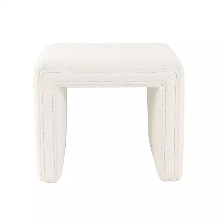 New! Cream Boucle Arch Ottoman | Kirkland's Home