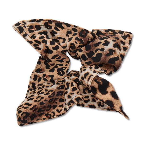 LEOPARD DOUBLE FACED SQUARE SCRUNCHIE | LELE SADOUGHI