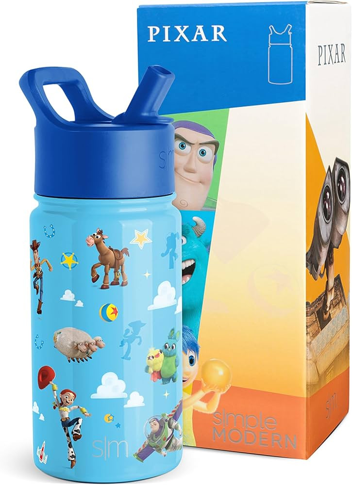 Simple Modern Disney Pixar Toy Story Kids Water Bottle with Straw Lid | Reusable Insulated Stainl... | Amazon (US)