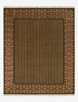 Manca Hand-Knotted Wool Rug, Orche, 2' x 3' | Lulu and Georgia 