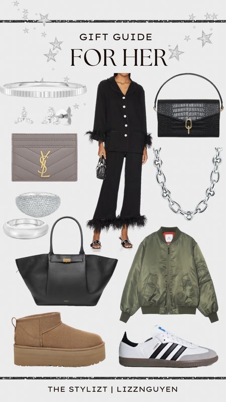 Gift guide for her! A few holiday gifts on my wishlist and what I’m loving for her. 

Holiday, Christmas, gifts for her, gift guide, gift ideas, gift ideas for her, jewelry, bomber jacket, designer handbag, purse, tote, pajamas, Uggs, Ugg platforms, Adidas Samba, The Stylizt 

#LTKSeasonal #LTKHoliday #LTKGiftGuide