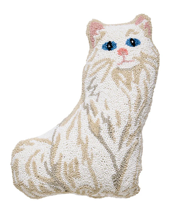 White Combo - White Cat Hook Pillow - Peking Handicraft | Printfresh